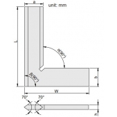 ACCUD 832-004-00 90° nožový úhelník 100x70mm ( DIN875 třída 00 )