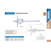 ACCUD 179-012-21 hloubkoměr s číselníkem 300mm / 0.02mm