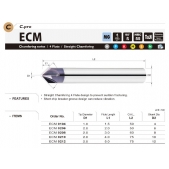 TK stopková fréza pro srážení hran 45° ECM0104, 1x1,5x4mm