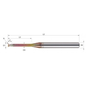 TK stopková fréza toroidní s prodlouženým krkem SEFV01008, 1x1 mm, R0,1