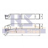 Soustružnický nůž vnitřní ubírací 223724 12x12 mm U 10