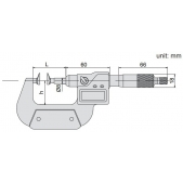 ACCUD 339-001-01 digitální mikrometr s měřícími čelistmi 0-25mm/0-1