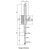 ACCUD 213-050-01 IP54 digitální voděodolný číselníkový úchylkoměr / 0-50.8/2