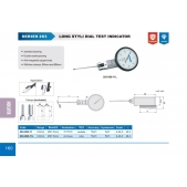 ACCUD 263-008-11 dlouhý výměnný dotek 30,5mm páčkový číselníkový úchylkoměr 0-0,8mm ( 0.01mm ) ciferník pr.  37,5mm