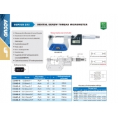 ACCUD 333-005-01 digitální třmenový mikrometr na měření šroubového závitu, 100-125mm/4-5