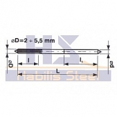 Výstružník strojní s válcovou stopkou HSS 221445 3 mm H7