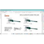 INSIZE 1110-300AWL posuvné měřítko digitální 0,01mm/0,0005 inch s tvrdokovovými čelistmi - bez kolečka