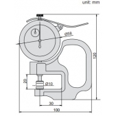 ACCUD 443-001-01 číselníkový tloušťkoměr 0-1mm ( 0.001mm )