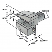 Radiální držák B3-40x25x44 - pravý, krátký, DIN 69880, (ISO 10889) dle 409.33.25 - UPEC
