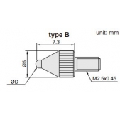 ACCUD 270-001-220 kuličkový dotek pro úchylkoměry, karbid / 2mm /
