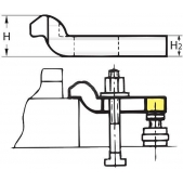 Zalomená upínka AMF 37 1800 -DIN 6316 33x250mm