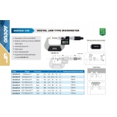 ACCUD 339-001-01 digitální mikrometr s měřícími čelistmi 0-25mm/0-1