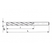 Výhrubník šroubovitý tříbřitý HSS 221480 6 mm H11