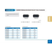 ACCUD 343-006-ST nastavovací měrka v úhlu 55° pro mikrometry na měření závitů 150mm
