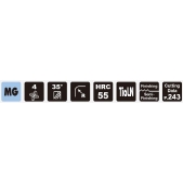 TK stopková fréza toroidní ERC0610, 6x12mm,R1