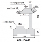 ACCUD 670-100-12 stojánek pro číselníkové úchylkoměry se stabilní základnou 182mm