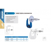 ACCUD 347-002-01 mikrometr 0-50mm na měření tloušťky plechu (0.01mm)