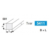 Honovací kámen čtvercový BRUSIVO 430844 /68136 1382.0015/ - T5411 - 13x160 mm