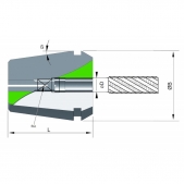 Kleština typ ER16 s vnitřním čtyřhranem pr. 4 x 3mm