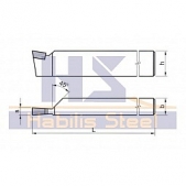 Soustružnický nůž zapichovací, levý 223731 25x16 mm U 30