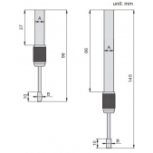 ACCUD 688-010-12 nemagnetický mechanický najížděcí trn TiN 10mm