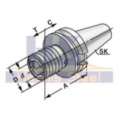 VÝPRODEJ - Závitové pouzdro s kompenzací BT50 - M5-M22 vel.2 MAS BT (JIS B 6339) A
