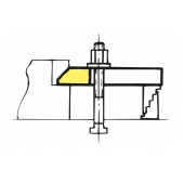 Vidlicová upínka s nosem, 371400, AMF 70979 - DIN 6315 GN 33x400mm