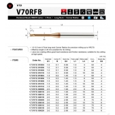 TK stopková fréza toroidní do 70HRC V70RFB03020, pr. 3,0mm, R0,2