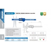 ACCUD 159-008-11 digitální posuvné měřítko pro měření drážek v otvorech / 9-200mm / 0.01mm/0.0005